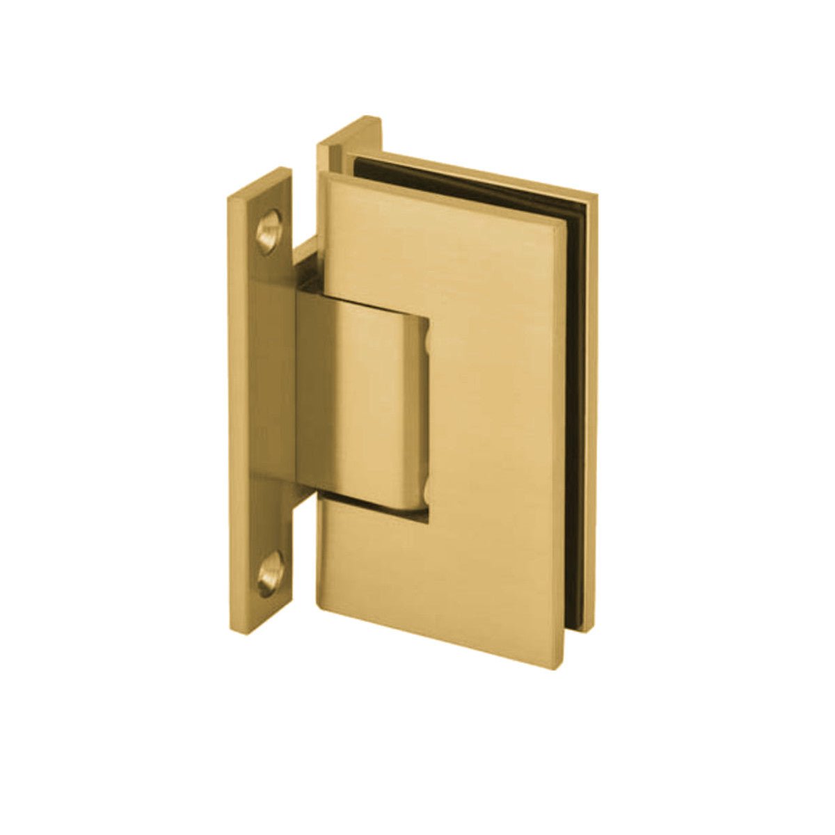 Structure Glass Solutions Heavy Duty Wall to Glass "H" Back Plate Hinge SUP - 112 - HP - Brushed Gold