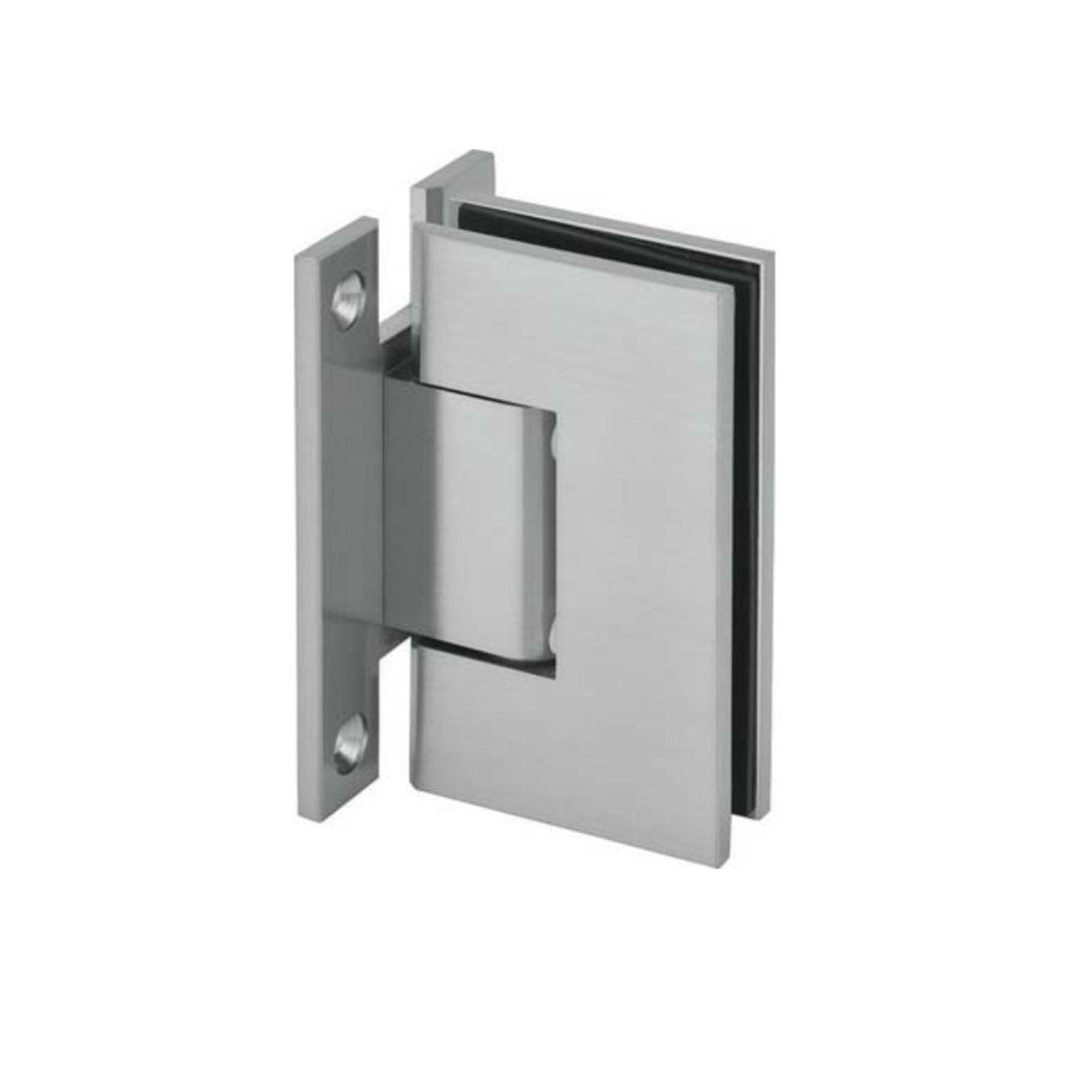 Structure Glass Solutions Heavy Duty Wall to Glass "H" Back Plate Hinge SUP - 112 - HP - Brushed Nickel