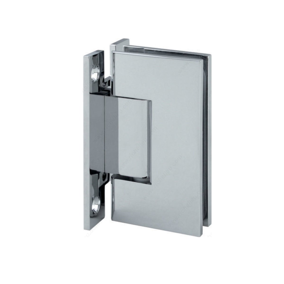 Structure Glass Solutions Heavy Duty Wall to Glass "H" Back Plate Hinge SUP - 112 - HP - Chrome