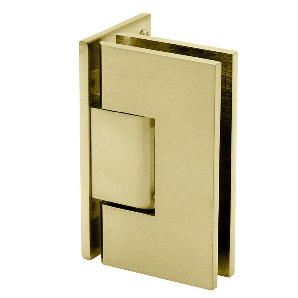 Structure Glass Solutions Heavy Duty Wall to Glass Offset Back Plate Hinge SUP - 112 - OS - Brushed Bronze