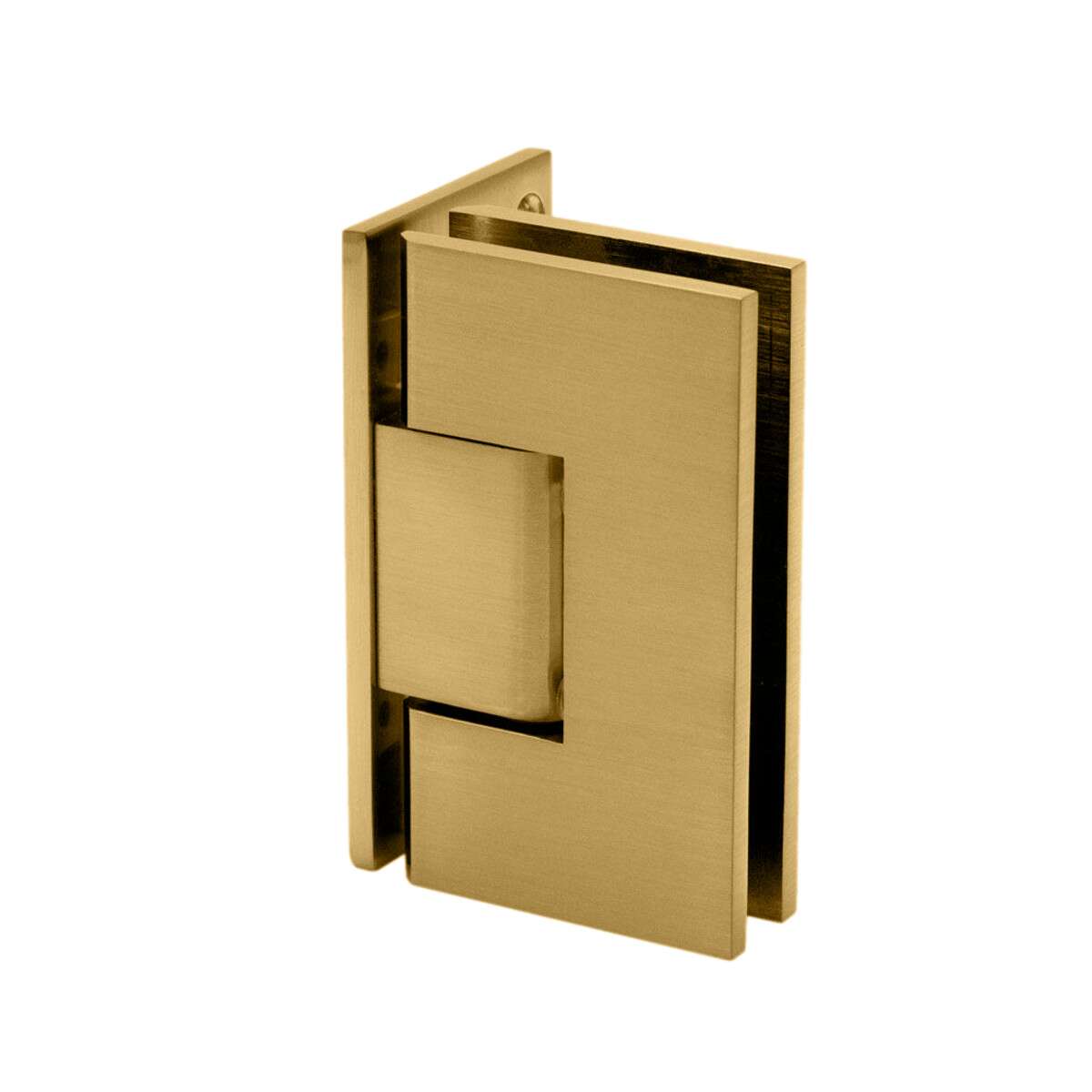 Structure Glass Solutions Heavy Duty Wall to Glass Offset Back Plate Hinge SUP - 112 - OS - Brushed Gold