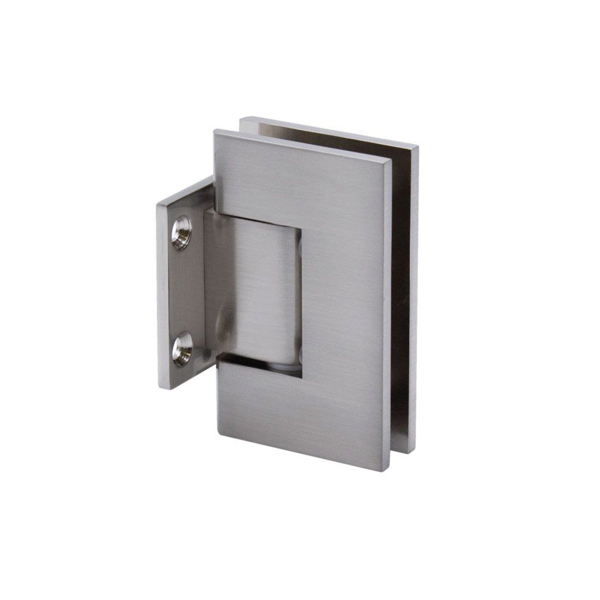 Structure Glass Solutions Heavy Duty Wall to Glass Short Back Plate Hinge SUP - 110 - Brushed Nickel