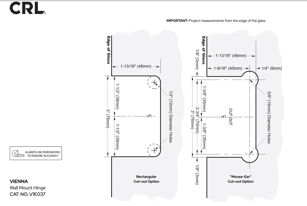 Gasket Replacement Kit for Vienna Hinges