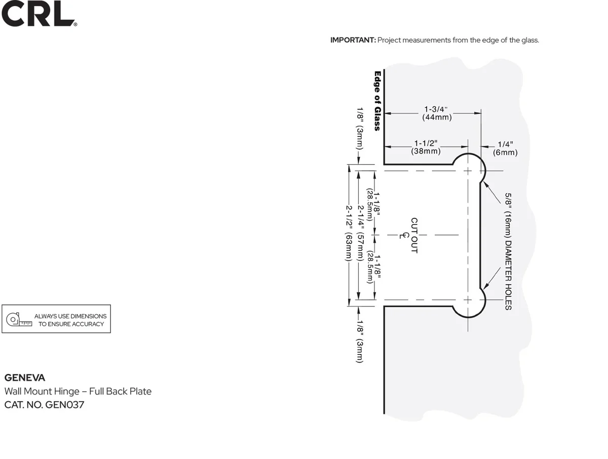 Gasket Replacement Kit for Geneva Hinges
