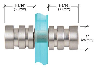 CRL Junior Contemporary Style Back - to - Back Shower Door Knobs SDK107BN