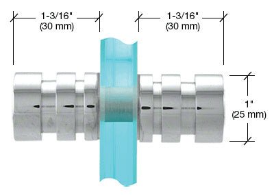 CRL Junior Contemporary Style Back - to - Back Shower Door Knobs SDK107CH