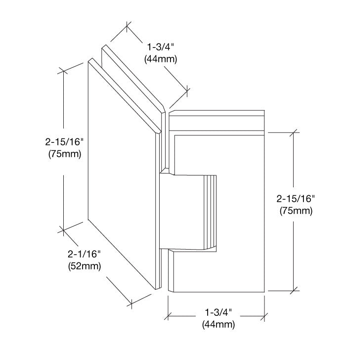 CRL Junior Geneva 045 Series 135 Degree Glass - to - Glass Hinge JRG045GP