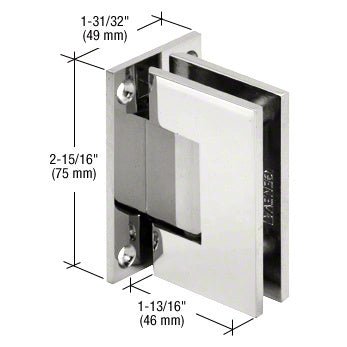 CRL Junior Geneva 537 Series 5 Degree Wall Mount Hinge JRG537CH