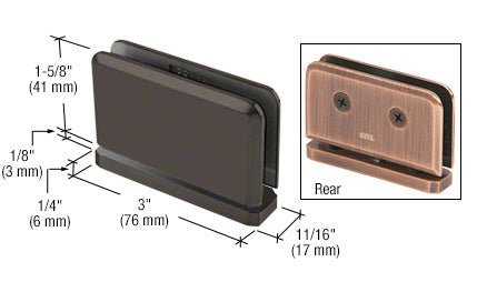 CRL Junior Prima 01 Series Top or Bottom Mount Hinge JRPPH010RB