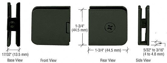 CRL Junior Traditional Style Fixed Panel U - Clamp UC660RB