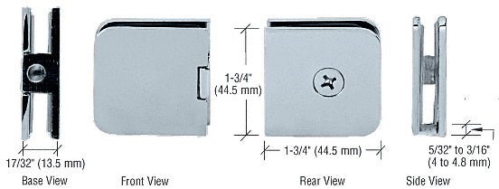 CRL Junior Traditional Style Fixed Panel U - Clamp UC66BN