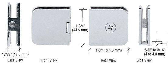 CRL Junior Traditional Style Fixed Panel U - Clamp UC66CH