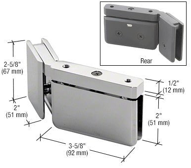 CRL LH 135 Degree Prima Hinge with U - Clamp PPH0735LBN