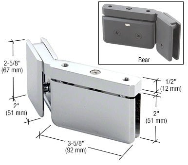 CRL LH 135 Degree Prima Hinge with U - Clamp PPH0735LCH