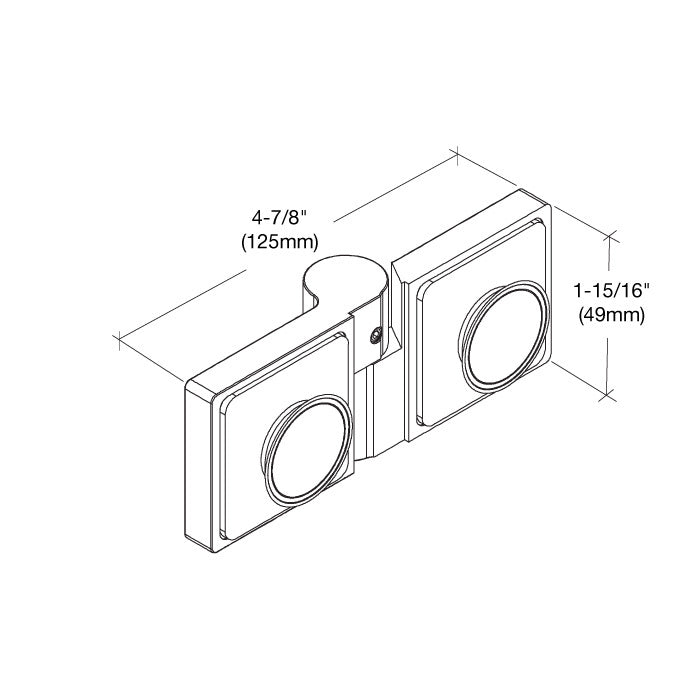 CRL Lugano Series Glass to Glass 180 Degree Hinge - For Left Hand Door LUG180RBBRZ