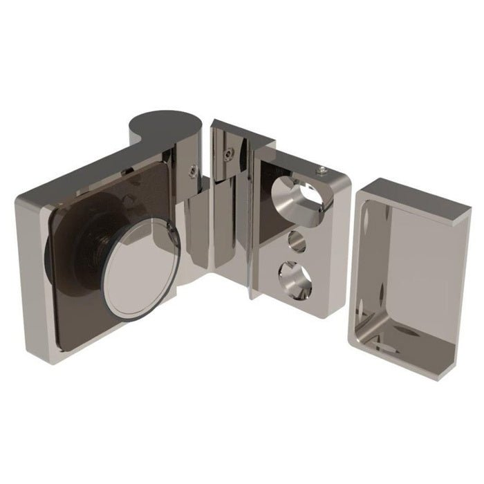 CRL Lugano Series Wall Mount Outswing Hinge - For Right Hand Door LUG044LBN