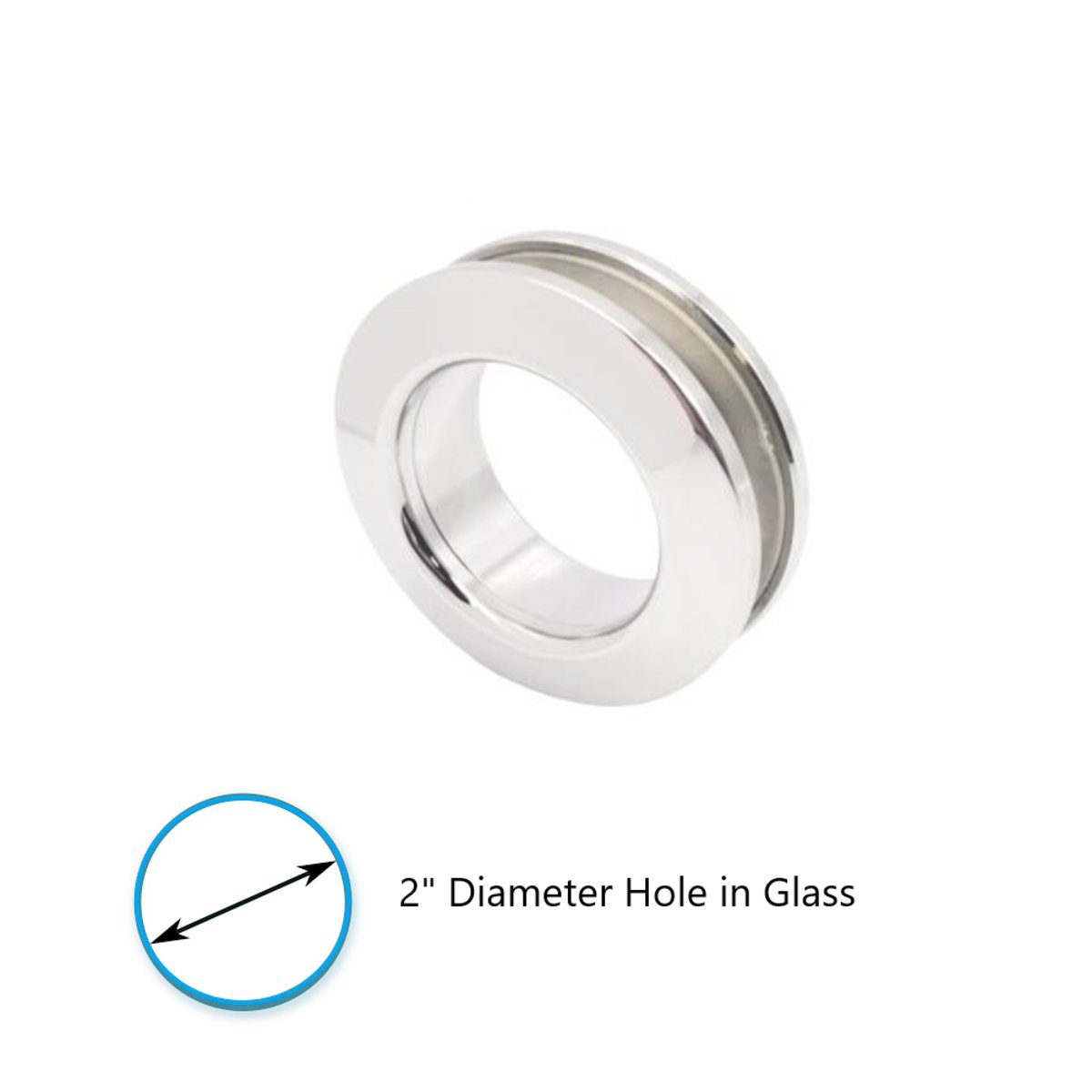 Structure Glass Solutions MC - 001 - Thru Glass Finger Pull MC - 001 - Chrome