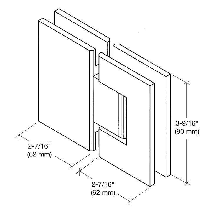 CRL Melbourne 180 Degree Glass - to - Glass Hinge MEL180BN