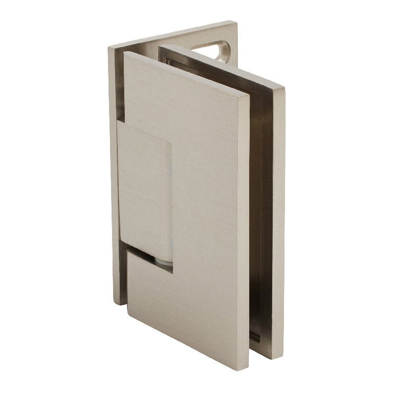 CRL Melbourne Adjustable Wall Mount Offset Back Plate with Cover Plate Hinge MEL324BN