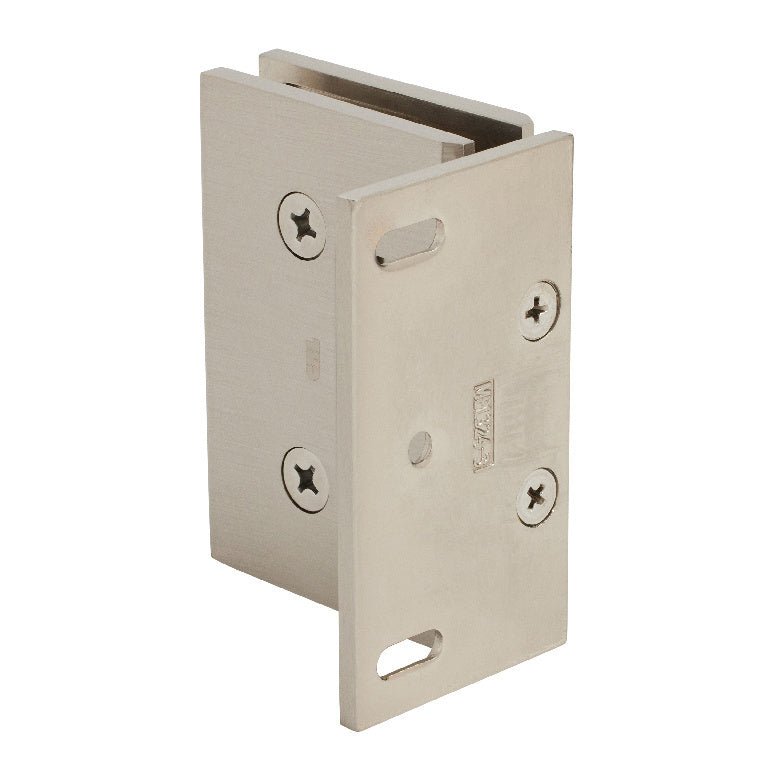 CRL Melbourne Adjustable Wall Mount Offset Back Plate with Cover Plate Hinge MEL324BN