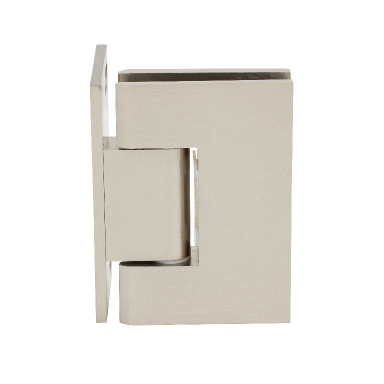 CRL Melbourne Adjustable Wall Mount Offset Back Plate with Cover Plate Hinge MEL324BN