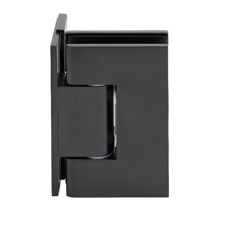 CRL Melbourne Adjustable Wall Mount Offset Back Plate with Cover Plate Hinge MEL324MBL