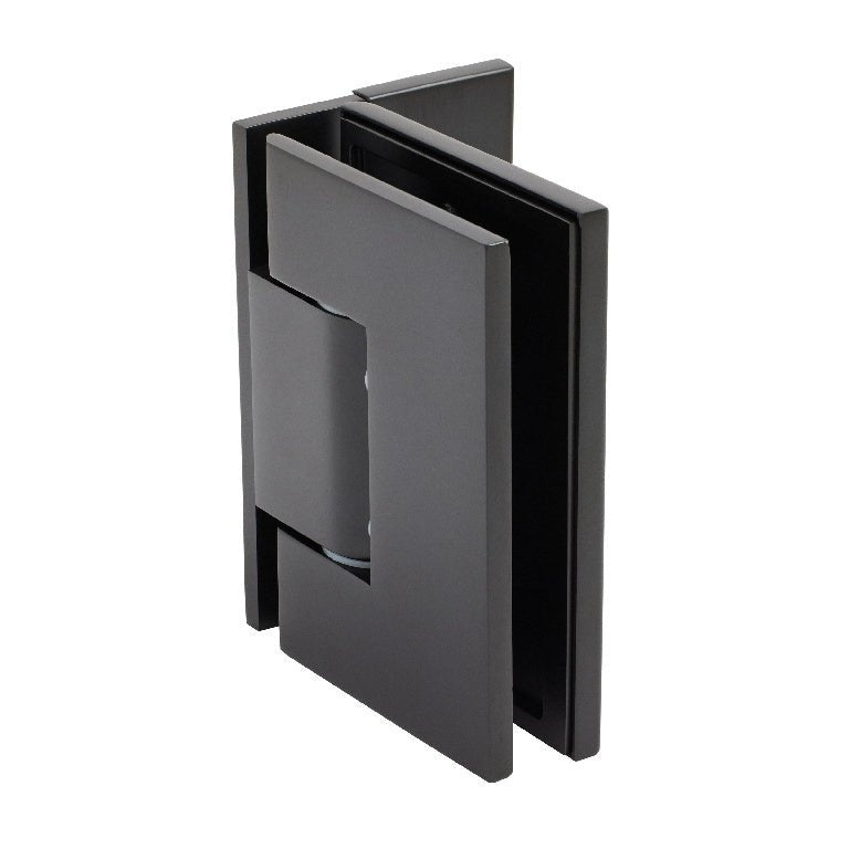 CRL Melbourne Adjustable Wall Mount Offset Back Plate with Cover Plate Hinge MEL324MBL