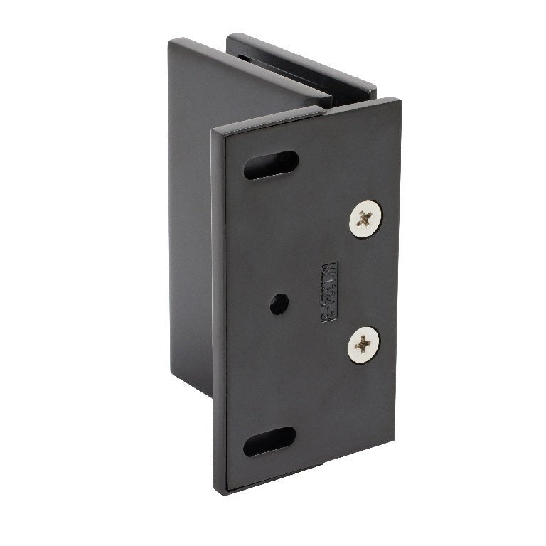 CRL Melbourne Adjustable Wall Mount Offset Back Plate with Cover Plate Hinge MEL324MBL