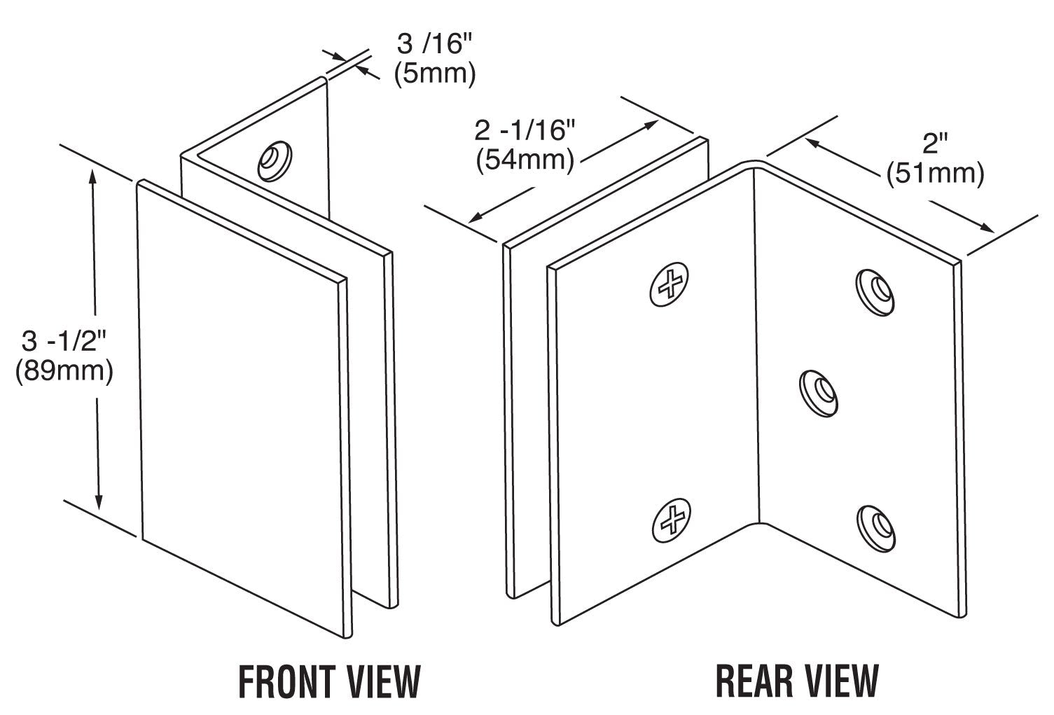 CRL Melbourne Series Wall Mount Bracket ME90SBN