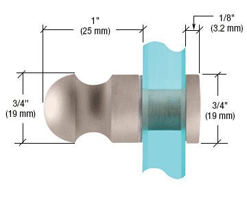 CRL Mini Bulb Style Single - Sided Door Knob 19MKBN