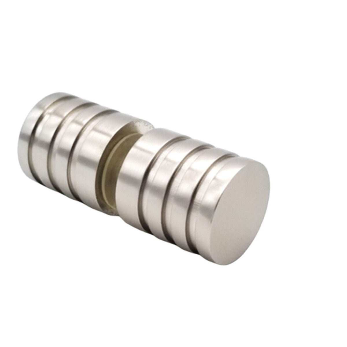 Structure Glass Solutions Modern Round Style Back to Back Shower Door Knob GDK - 02 - Brushed Nickel