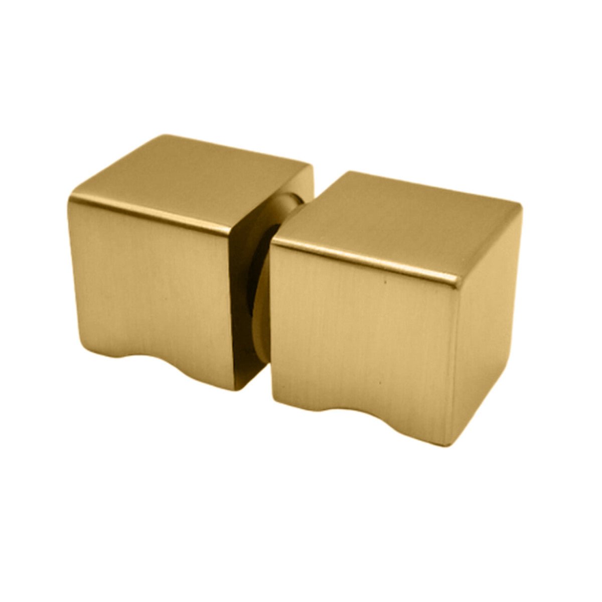 Structure Glass Solutions Modern Square Style Back to Back Shower Door Knob GDK - 45 - Brushed Gold