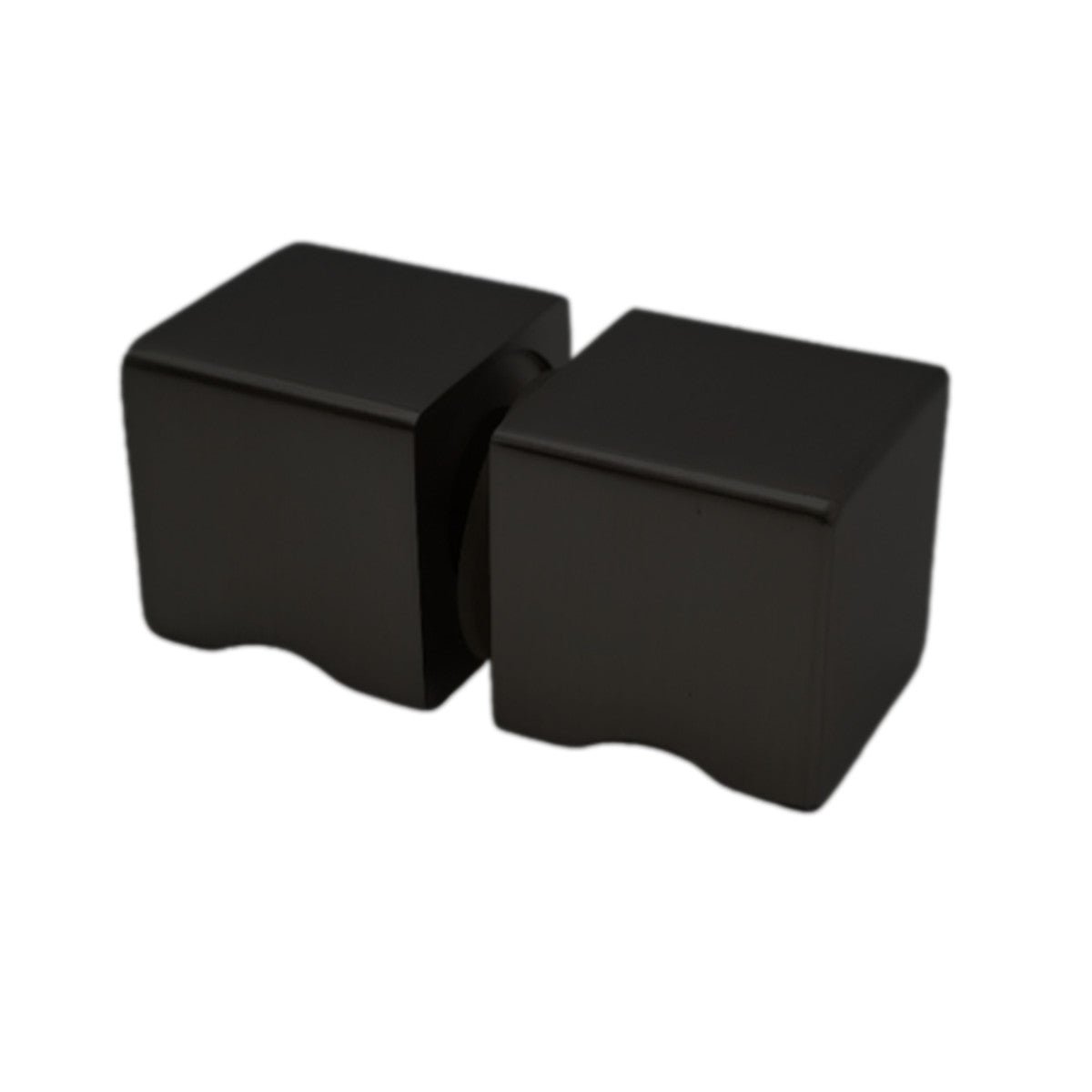 Structure Glass Solutions Modern Square Style Back to Back Shower Door Knob GDK - 45 - ORB - Matte Black