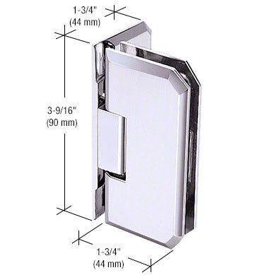 CRL Monaco 044 Series Wall Mount Offset Back Plate Hinge M0N044CH