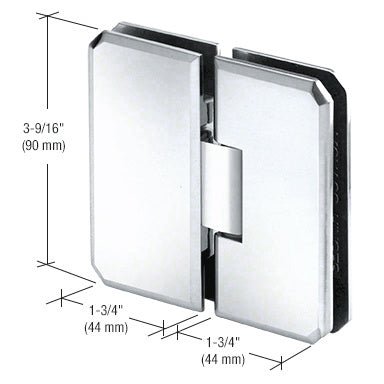 CRL Monaco 180 Series 180 Degree Glass - to - Glass Hinge Swings In and Out Hinge M0N180CH