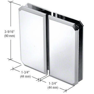 CRL Monaco 182 Series 180 Degree Glass - to - Glass Hinge Swings In Only M0N182CH