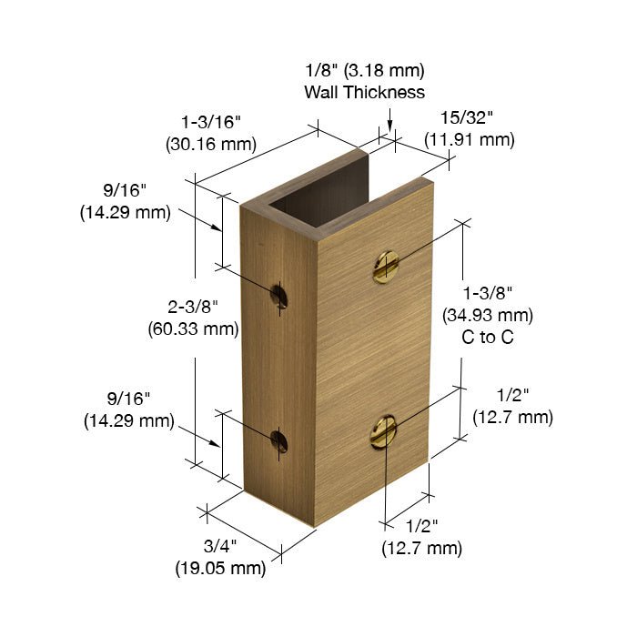 CRL No - Drill Fixed Panel Glass Clamp NDC4ABR