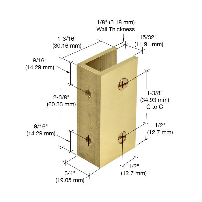 CRL No - Drill Fixed Panel Glass Clamp NDC4BR