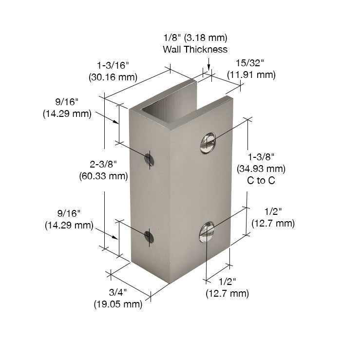 CRL No - Drill Fixed Panel Glass Clamp NDC4MGM