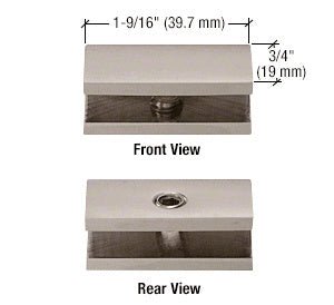 CRL No - Drill Fixed Panel Glass Clamp NDC6BN