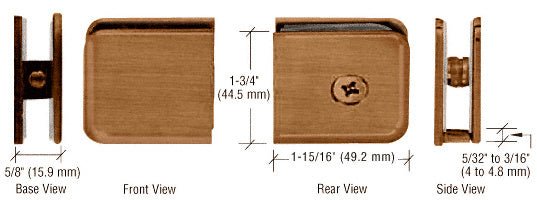 CRL Oversized Fixed Panel U - Clamp UC79ABR