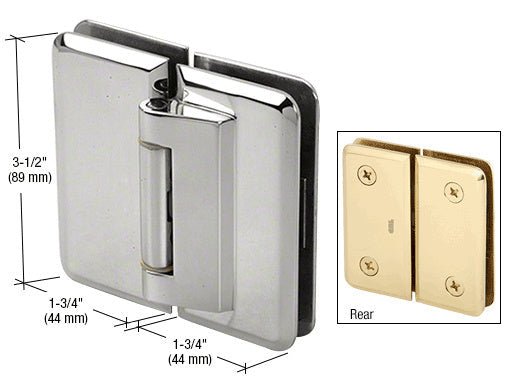 CRL Petite 181 Series 180 Degree Glass - to - Glass Hinge Swings Out Only PET181CH