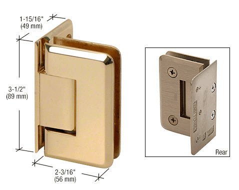 CRL Pinnacle 044 Series Wall Mount Offset Back Plate Hinge P1N044BR