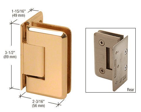 CRL Pinnacle 044 Series Wall Mount Offset Back Plate Hinge P1N044GP