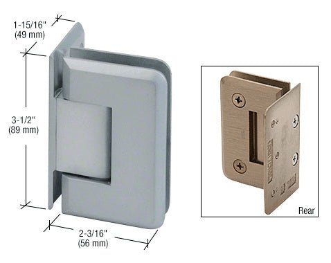 CRL Pinnacle 044 Series Wall Mount Offset Back Plate Hinge P1N044SC