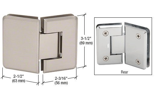 CRL Pinnacle 045 Series 135 Degree Glass - to - Glass Standard Hinge P1N045BN