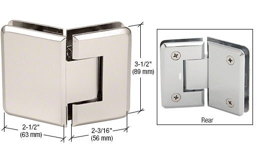 CRL Pinnacle 045 Series 135 Degree Glass - to - Glass Standard Hinge P1N045PN