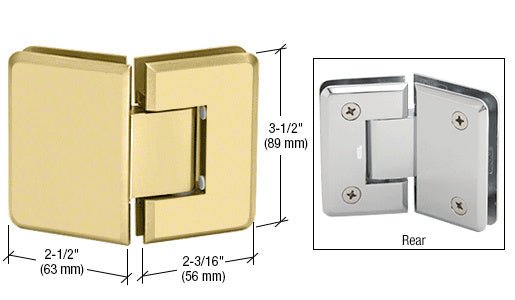 CRL Pinnacle 045 Series 135 Degree Glass - to - Glass Standard Hinge P1N045SB