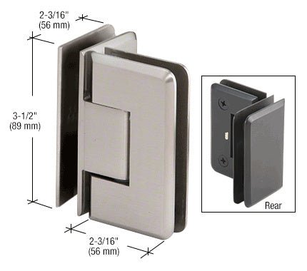 CRL Pinnacle 092 Series 90 Degree Glass - to - Glass Hinge P1N092BN