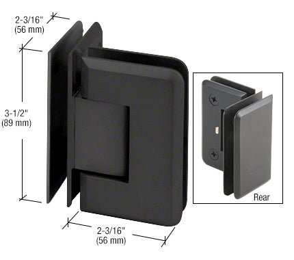 CRL Pinnacle 092 Series 90 Degree Glass - to - Glass Hinge P1N092MBL